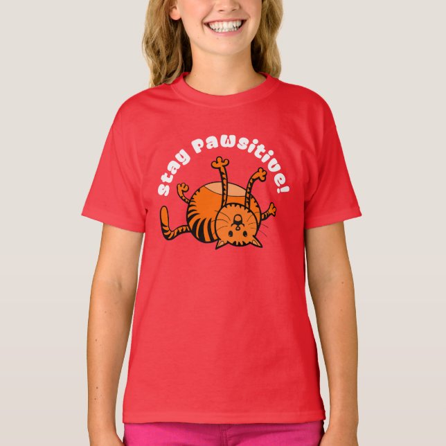 Bleibe Pawsitive! T-Shirt (Vorderseite)