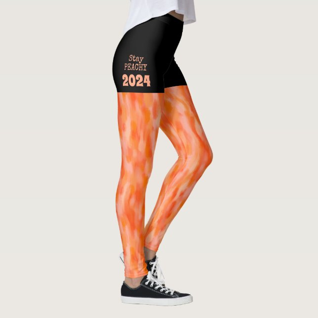 Bleibe PEACHY 2024 fun boho orange Leggings (Rechts)
