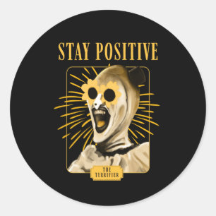 Bleibe positiv mit Art the Clown ! Aufkleber