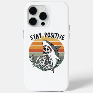 Bleibe positiver Skeleton Shark Sunset Case-Mate iPhone Hülle