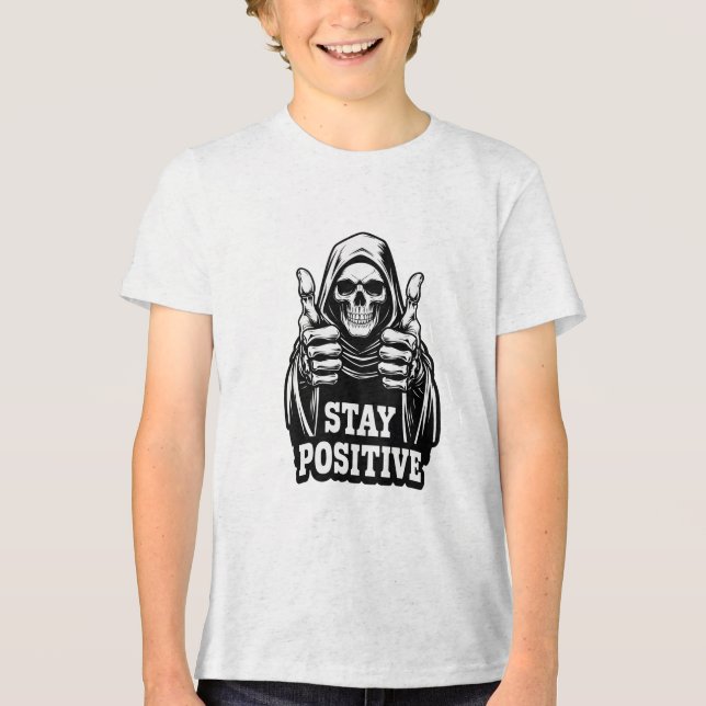 Bleibe Positve Tri-Blend Shirt (Vorderseite)