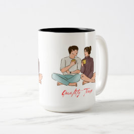 bleibe Qualitätszeit Zweifarbige Tasse