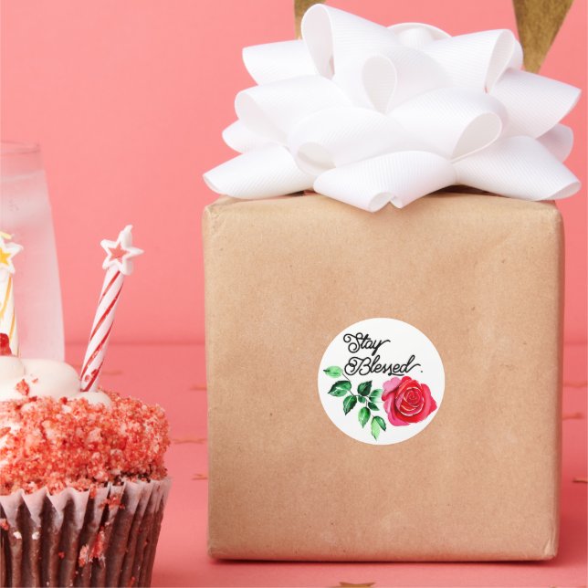 Bleibe Runder Aufkleber (Party)