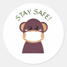 BLEIBE SAFE! MASK-Rundkleber