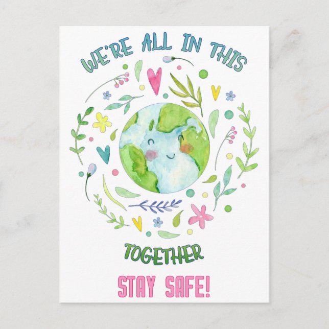 Bleibe Safe! Postkarte (Vorderseite)