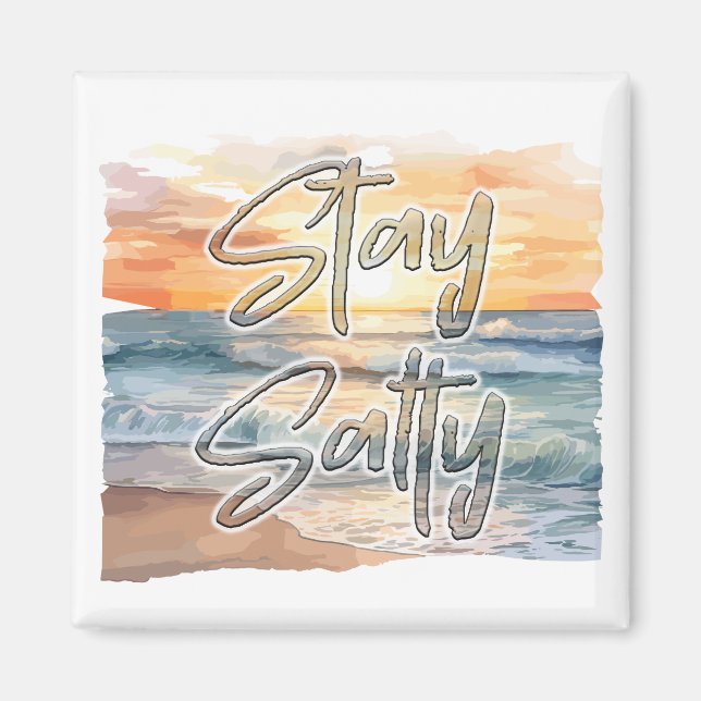 Bleibe Salty Sunset Beach Magnet (Vorne)