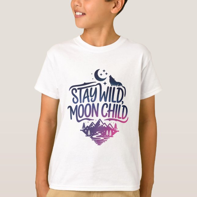 Bleibe Schwarzmond-Kind T-Shirt (Vorderseite)