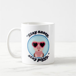 bleibe Schweinekonzept Kaffeetasse