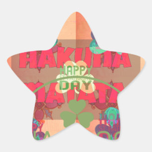 Bleibe segnen Happy St Patrick's Day Hakuna Matata Stern-Aufkleber
