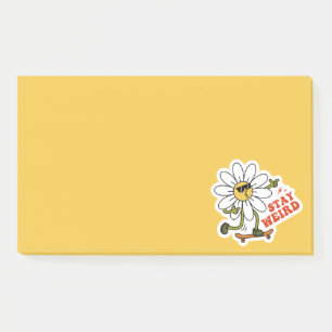 Bleibe seltsame Skateboarding Daisy Post-it Klebezettel