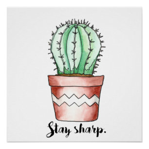 Bleibe Sharp Cactus Poster