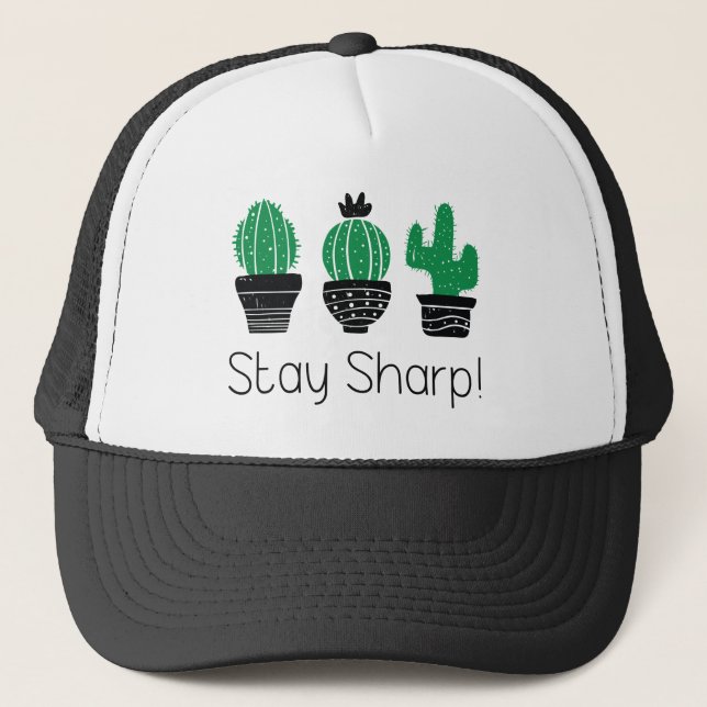 Bleibe Sharp Truckerkappe (Vorderseite)