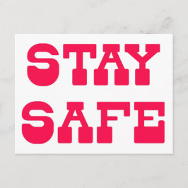 Bleibe sicher! Corona-Virus - Förderung Postkarte