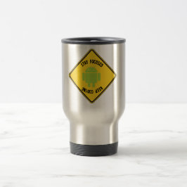 Bleibe Sie behält Kodierung fokussiert (oberstes Reisebecher