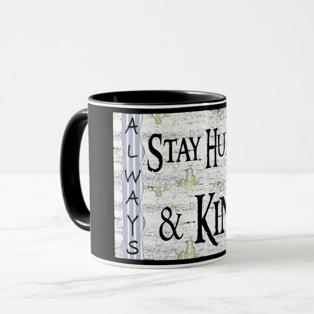Bleibe Sie immer bescheidene u. nette Tasse (Vorderseite Links)