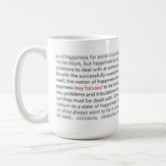 Bleibe Sie - Leben 8D fokussiert Kaffeetasse
