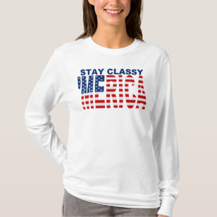 Bleibe Sie nobles 'MERICA US Flaggen-Shirt T-Shirt