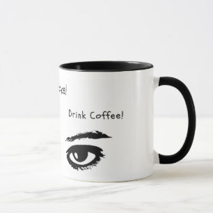 bleibe Sie weckte Tasse
