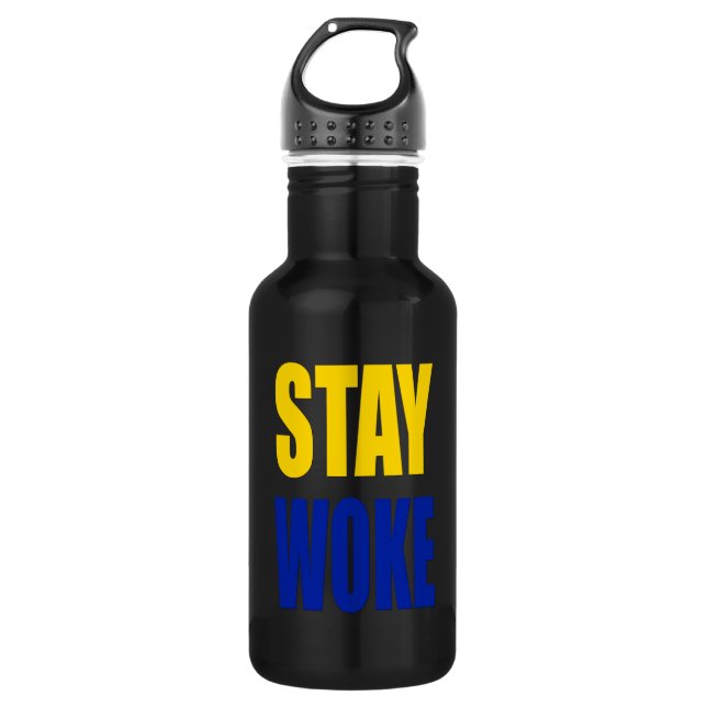Bleibe Sie weckte Wasser-Flasche Edelstahlflasche (Vorderseite)
