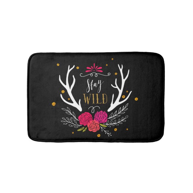 Bleibe Sie wild Badematte (Vorderseite)