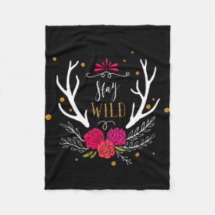 Bleibe Sie wild Fleecedecke