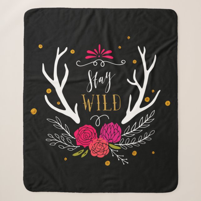 Bleibe Sie wild Sherpadecke (Vorderseite)