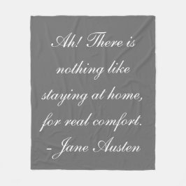 "Bleibe Sie zu Hause" Fleece-Decke Janes Austen Fleecedecke