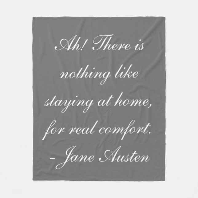 "Bleibe Sie zu Hause" Fleece-Decke Janes Austen Fleecedecke (Vorderseite)