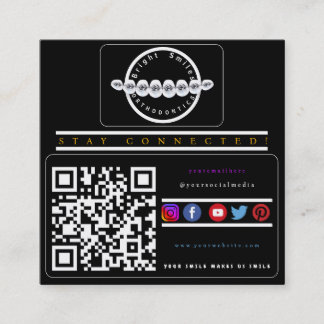 Bleibe Social Media Business Card Quadratische Visitenkarte