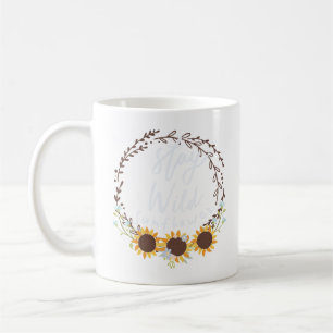 bleibe Sonnenblume Kaffeetasse