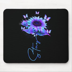 Bleibe Sonnenblume Schmetterling Suizidprävention Mousepad