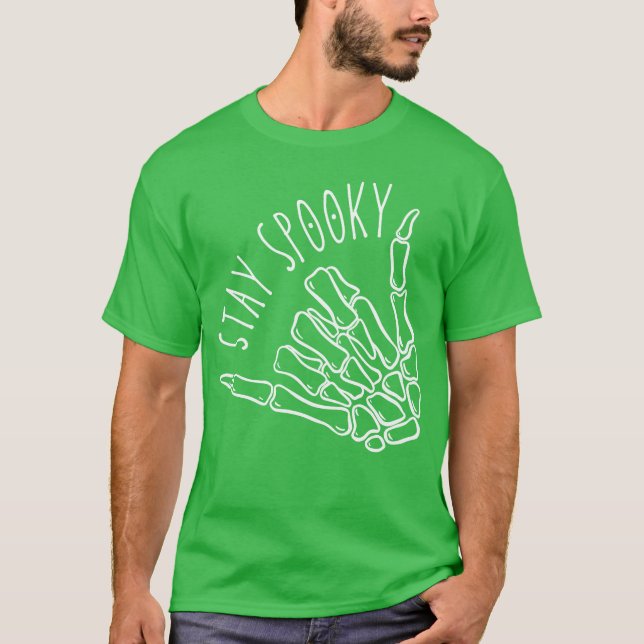Bleibe Spooky für Halloween lustig T-Shirt (Vorderseite)