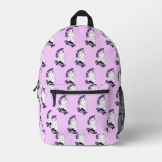 "Bleibe Spooky"-Geist auf einem Skateboard - Cool  Bedruckter Rucksack