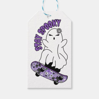 "Bleibe Spooky"-Geist auf einem Skateboard - Cool  Geschenkanhänger