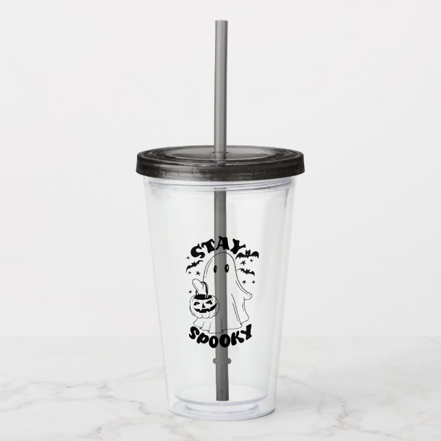 Bleibe Spooky Ghost Acryltrinkbecher (Vorderseite)