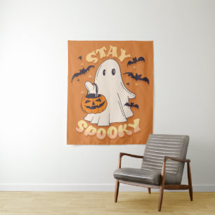 Bleibe Spooky Ghost Wandteppich