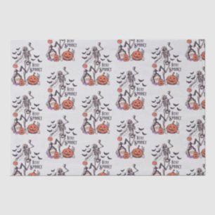 Bleibe Spooky Graveyard Skeleton Graues Halloween Seidenpapier