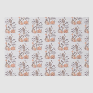 Bleibe Spooky Graveyard Skeleton Graues Halloween Seidenpapier