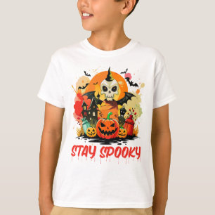 Bleibe Spooky Halloween Kids T-Shirt