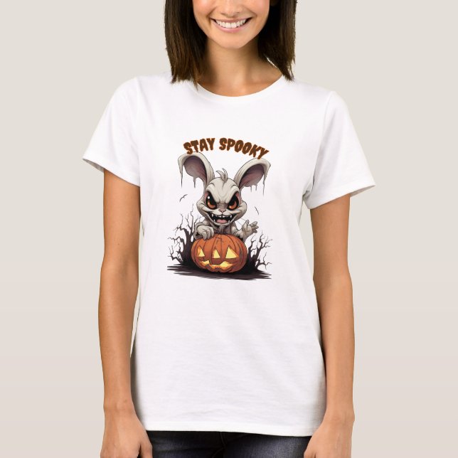Bleibe Spooky Halloween T - Shirt (Vorderseite)