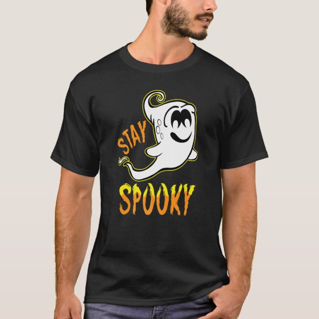 Bleibe Spooky mit diesem niedlichen Kleinen Geist T-Shirt (Vorderseite)