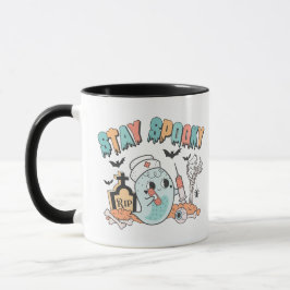 Bleibe Spooky Nurse Halloween Tasse