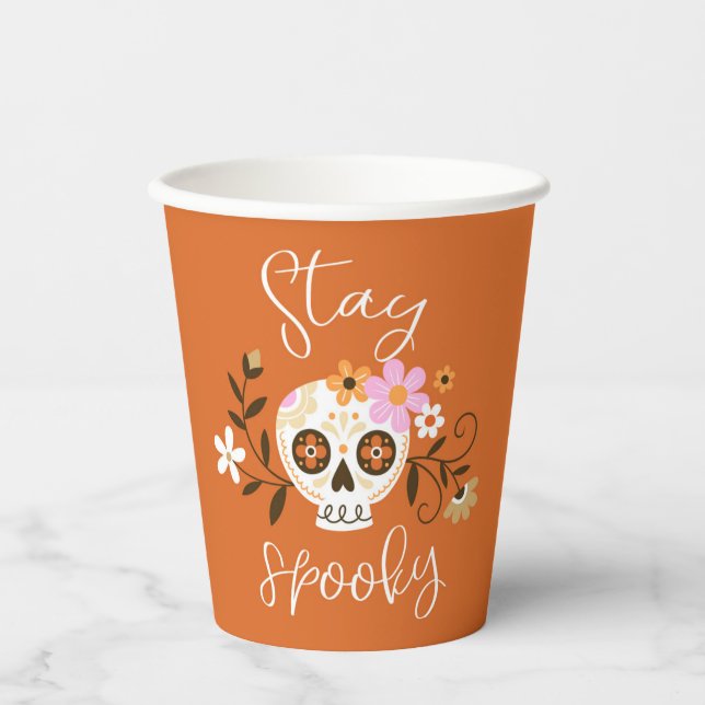 Bleibe Spooky Pappbecher (Vorderseite)