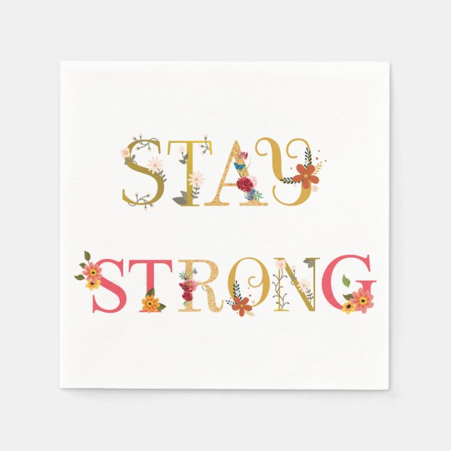 Bleibe stark serviette (Vorderseite)
