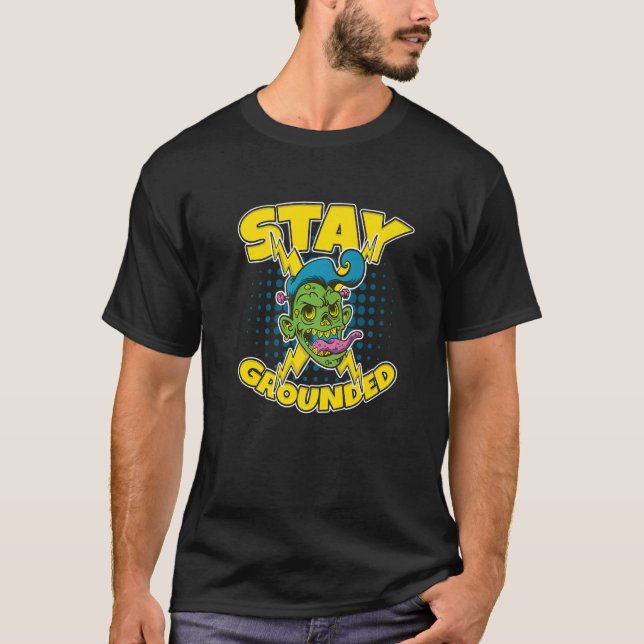 Bleibe Stromversorger Lineman T-Shirt (Vorderseite)