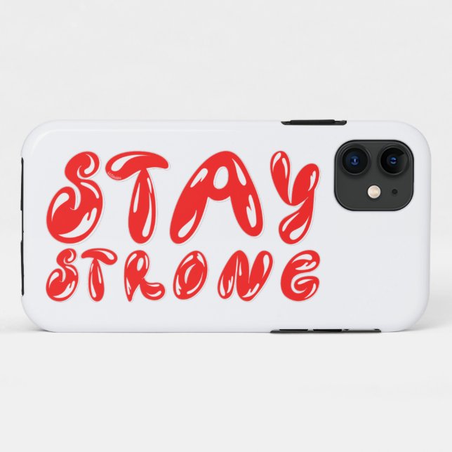 BLEIBE STRONG motivierend Graffiti-Stil Case-Mate iPhone Hülle (Rückseite (Horizontal))