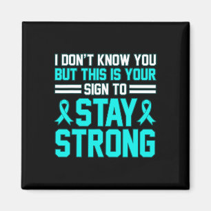 Bleibe Strong Ptsd Stress Awareness Ribbon Graphic Magnet