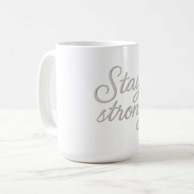 Bleibe Strong Tri-Blend-Shirt Kaffeetasse (Vorderseite Links)