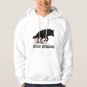 Bleibe Strong Wolf Hoodie