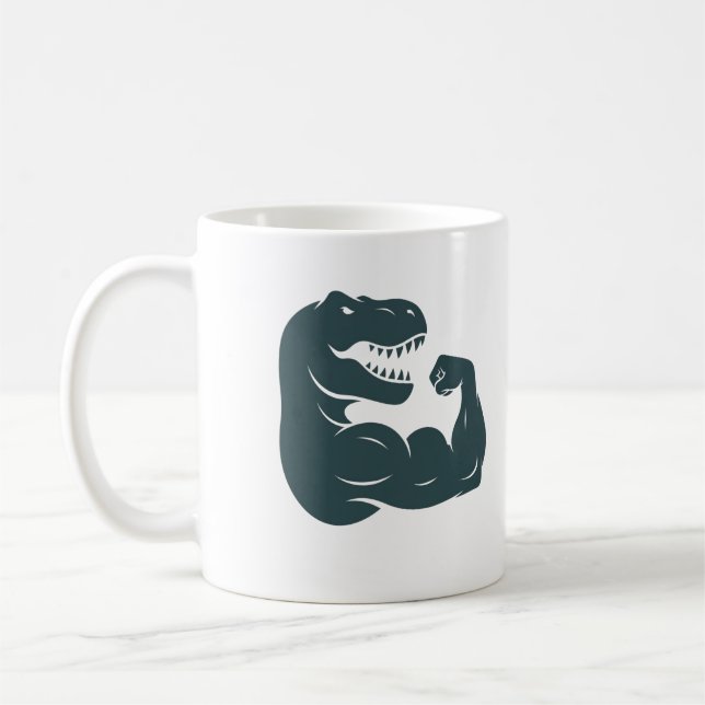 Bleibe Strongasaurus Kaffeetasse (Links)